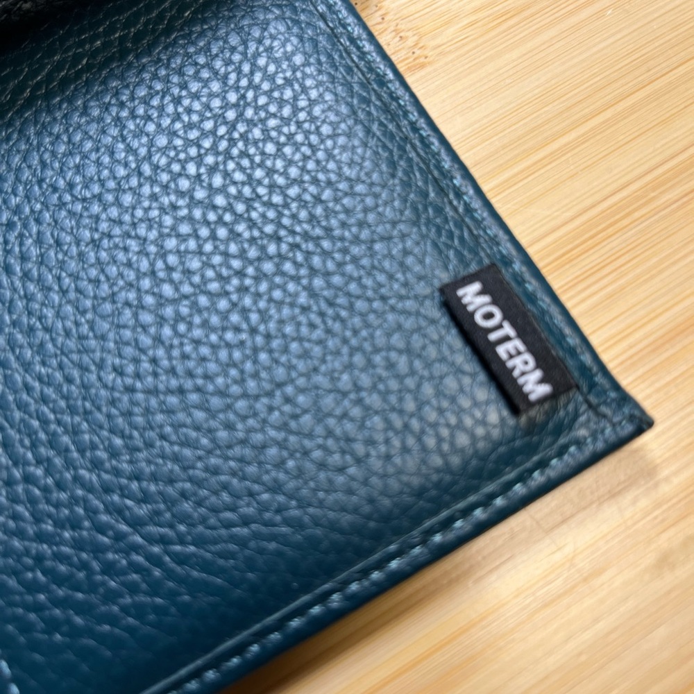 Moterm Teal Leather Planner Cover - Picture 4 of 4